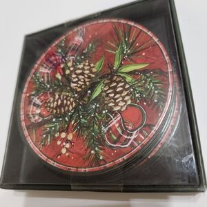 Festive Pinecone Holiday Coasters